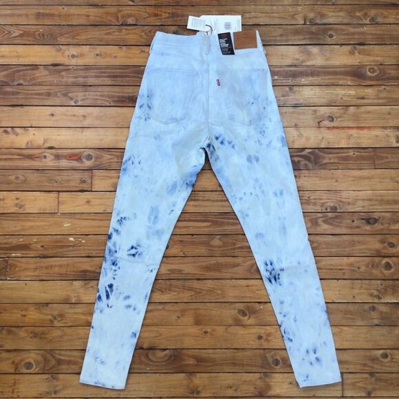 LEVI’S tie dye jeans mile stretch high super skinny high rise high waisted 29 - Picture 2 of 14